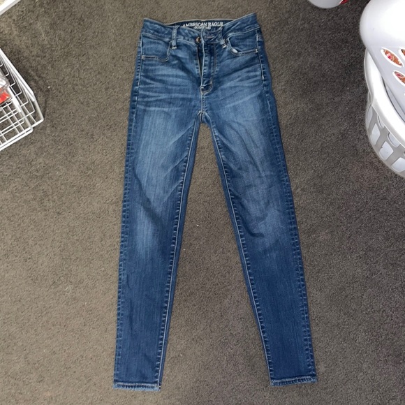 american eagle jeggings size 00 short super high rise - Picture 1 of 9